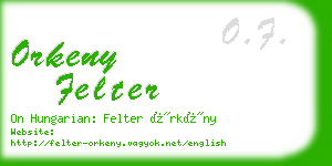 orkeny felter business card